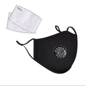 2 Pack! Carbon Filtered Cotton Face Mask 4 Filters